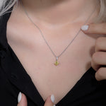  Fancy Intense Yellow Radiant Diamond Drop Pendant 