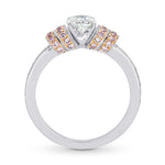 Touche Collection -  White and Pink Diamond Ribbon Ring