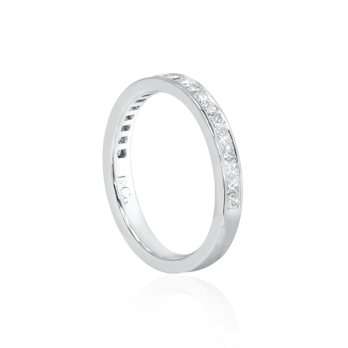 Princess Diamond Half Eternity Wedding Ring