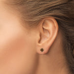 Fancy Deep Orangy Brown Diamond Solitaire Stud Earrings
