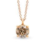 Fancy Light Brown Round Brilliant Diamond Pendant - Sienna Collection