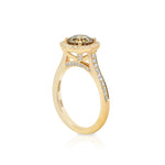 Fancy Brown Diamond Halo Ring 