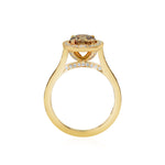 Fancy Brown Diamond Halo Ring 