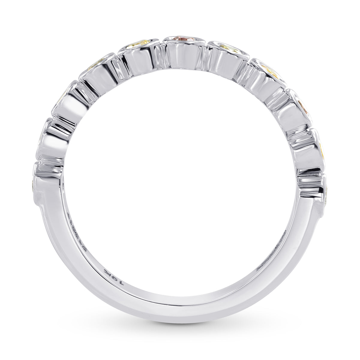 Lilies Collection- Multicolor Diamond Bezel Band Ring