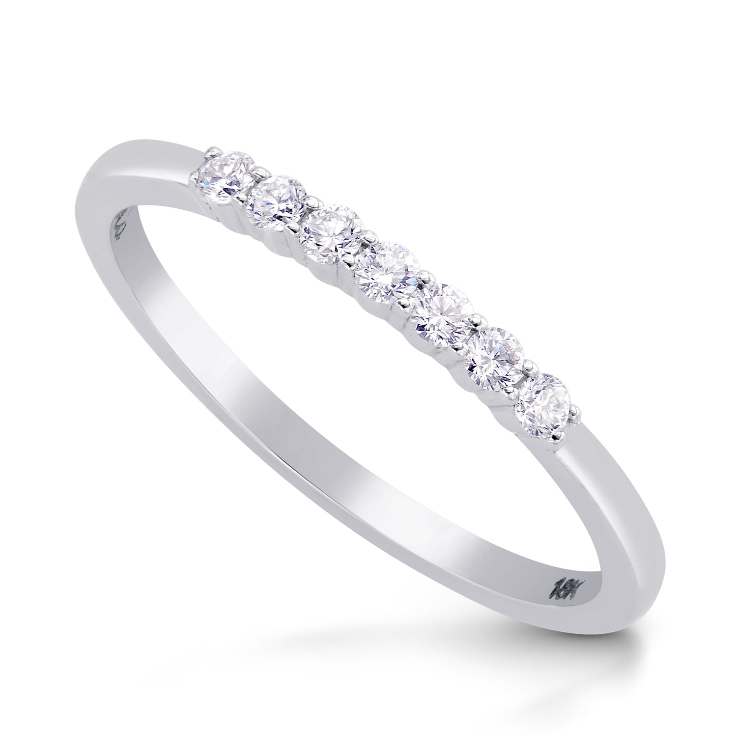 Colorless White Diamond Stacking Band Ring