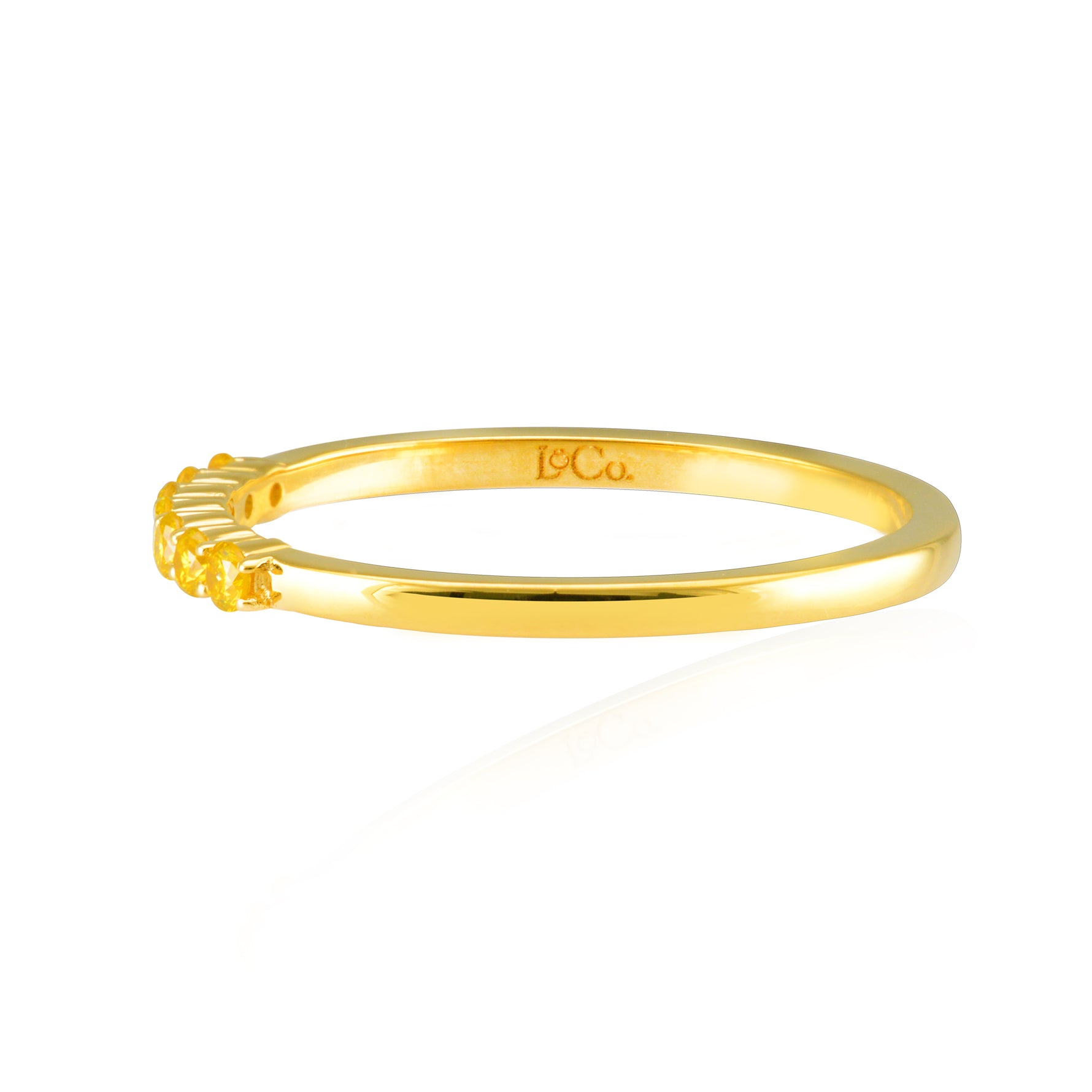 Fancy Intense Yellow Band Ring