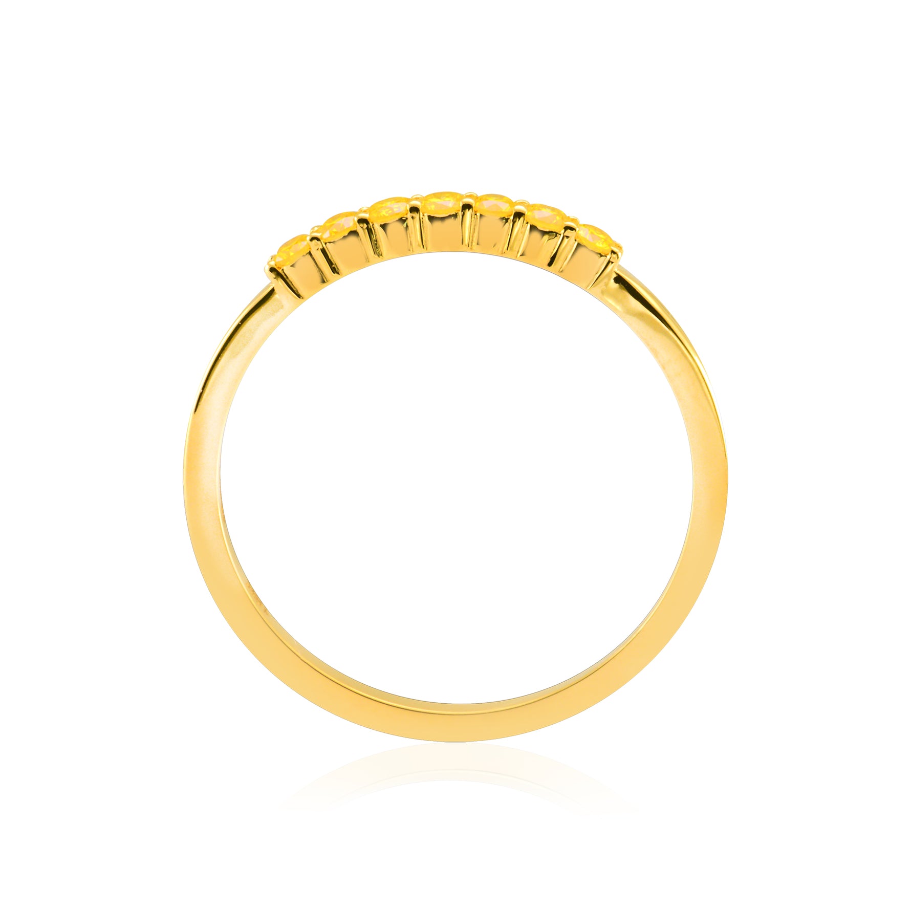 Fancy Intense Yellow Band Ring