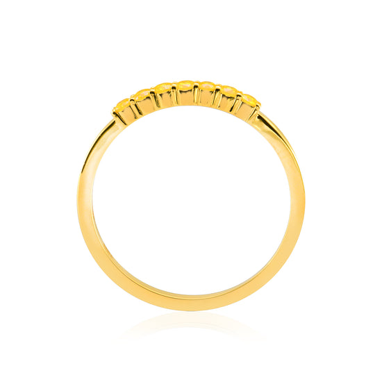 Fancy Intense Yellow Band Ring