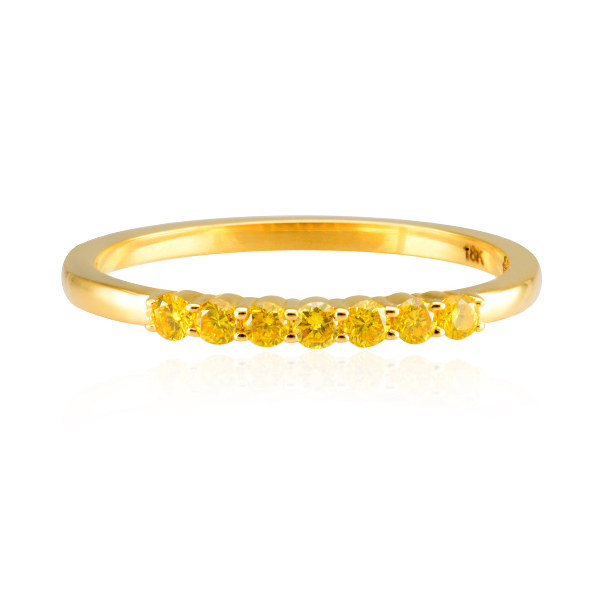 Fancy Intense Yellow Band Ring