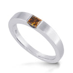 Fancy Deep Brown Orange Diamond Band Ring