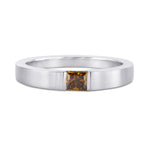 Fancy Deep Brown Orange Diamond Band Ring