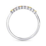  9 Stone Multicolored Diamond Stackable Band Ring