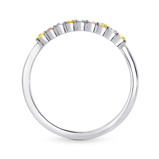  9 Stone Multicolored Diamond Stackable Band Ring