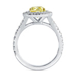 Fancy Intense Yellow Diamond Halo Ring