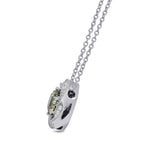 Chameleon Round Diamond Floral Weave Halo Pendant