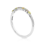 9 Stone Multicolored Diamond Stackable Band Ring