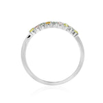 9 Stone Multicolored Diamond Stackable Band Ring
