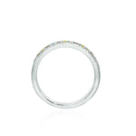 Milgrain Multicolored Diamond Stackable Milgrain Band Ring
