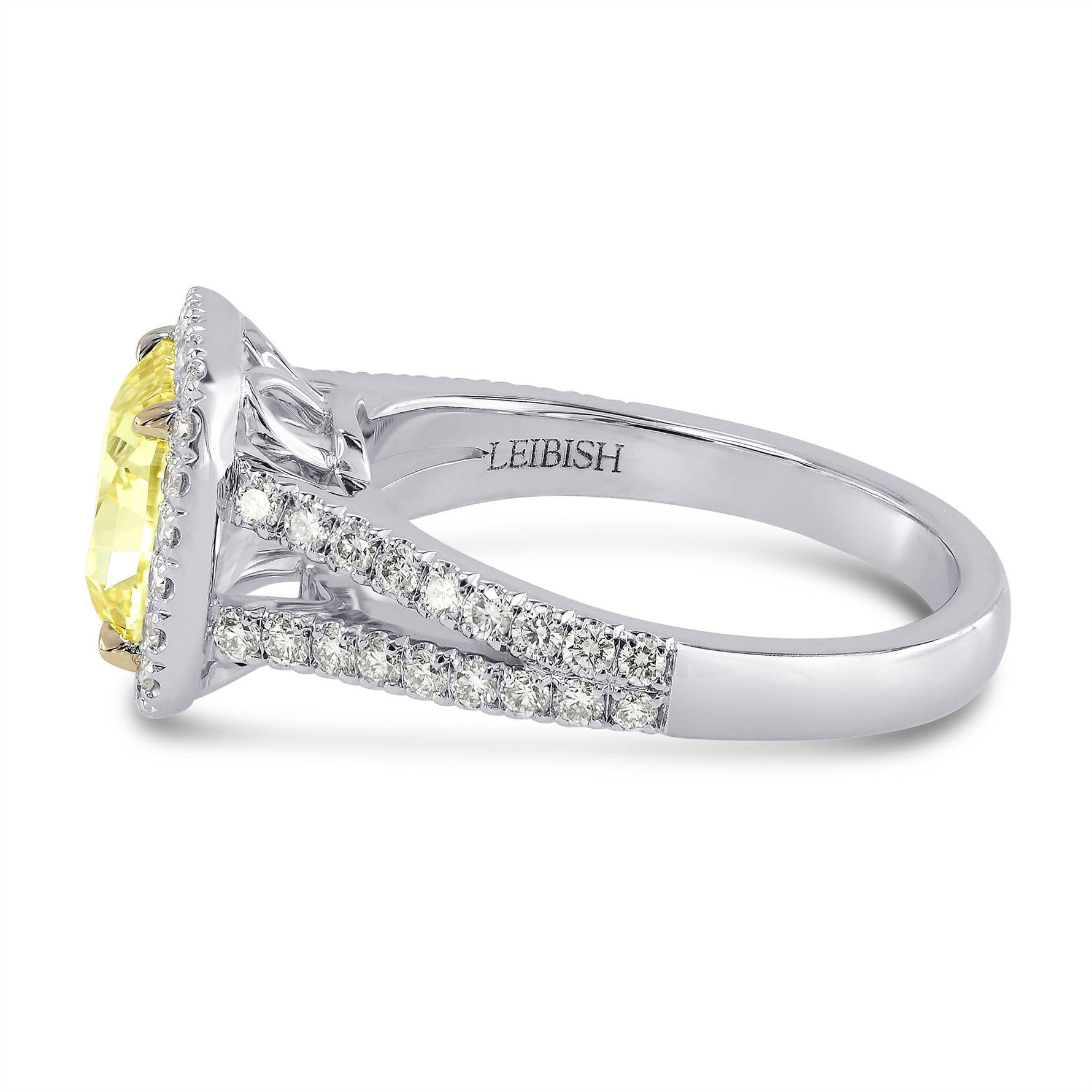 Open Pave Split Shank Diamond Halo Ring Setting - 3