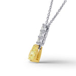 Fancy Yellow Pear Diamond Drop Pendant