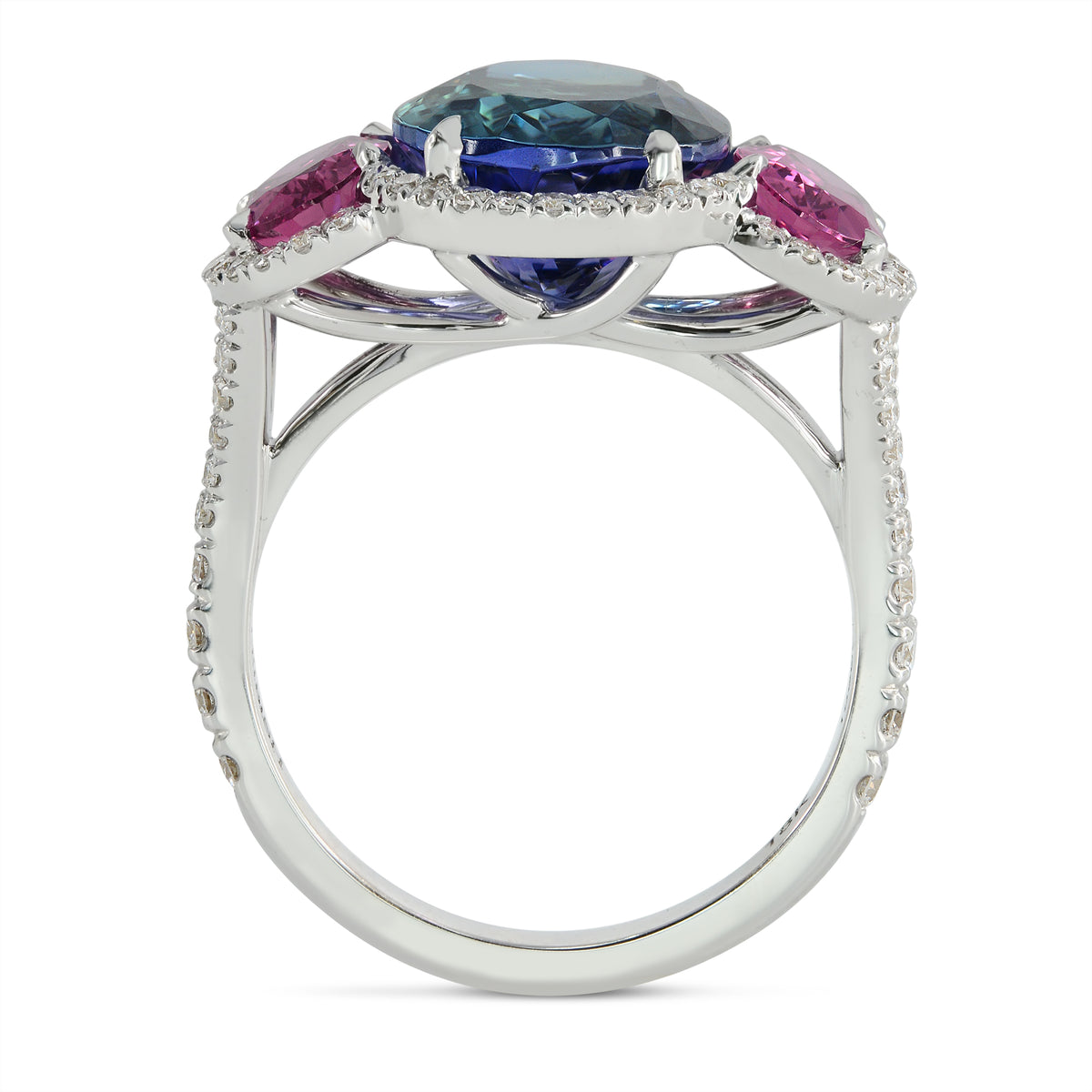 Natural Tanzanite & Spinel Diamond Ring