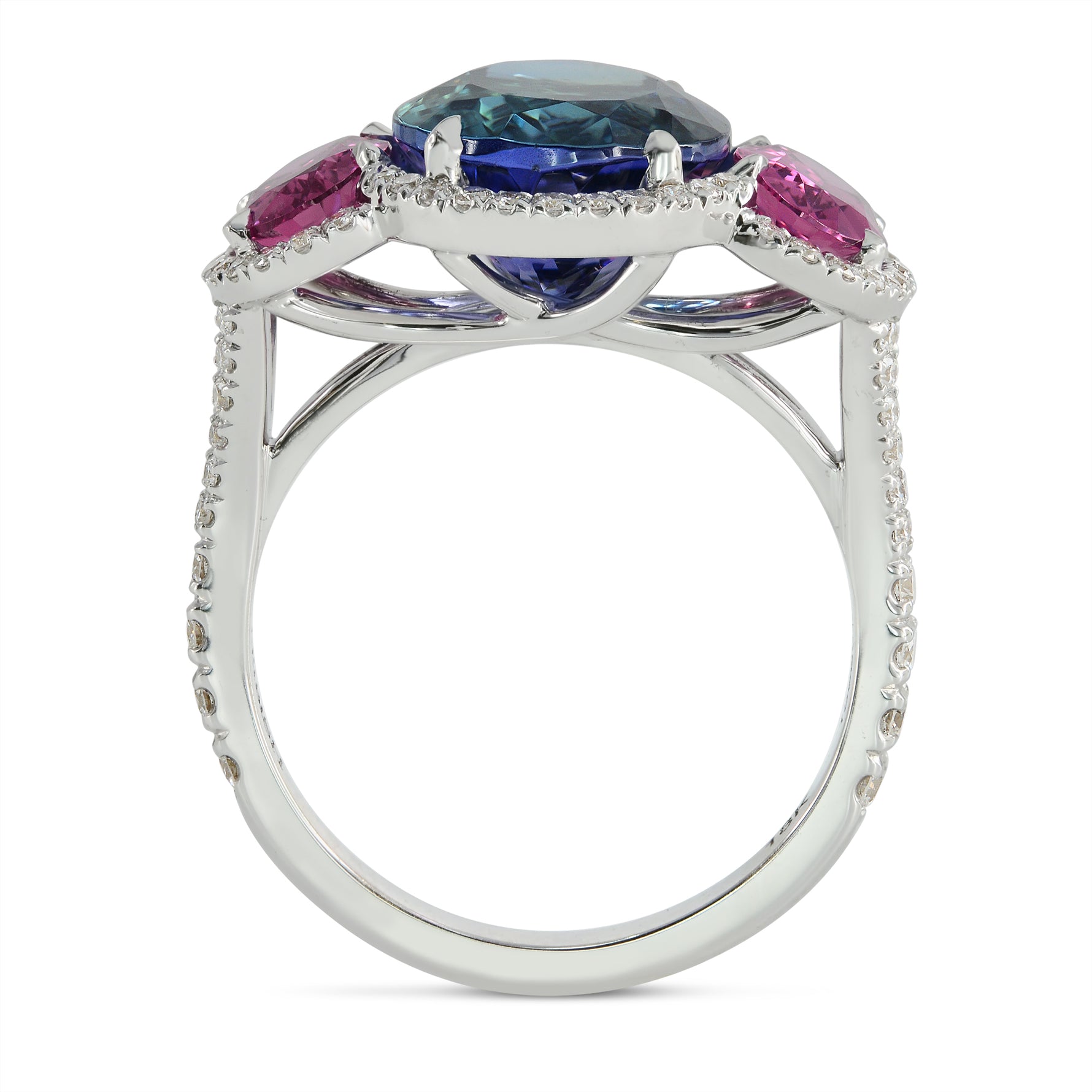 Natural Tanzanite & Spinel Diamond Ring
