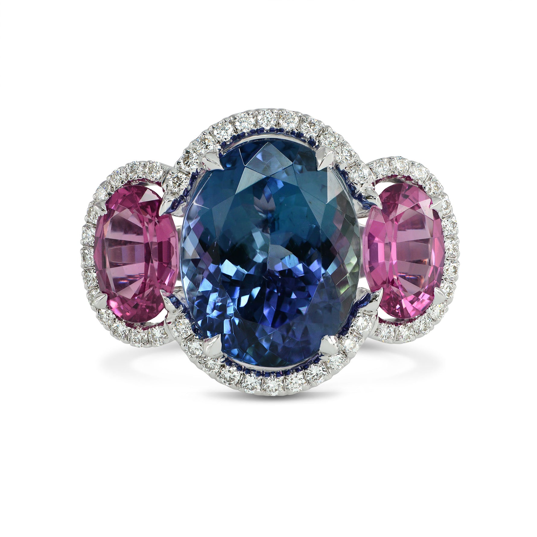 Natural Tanzanite & Spinel Diamond Ring