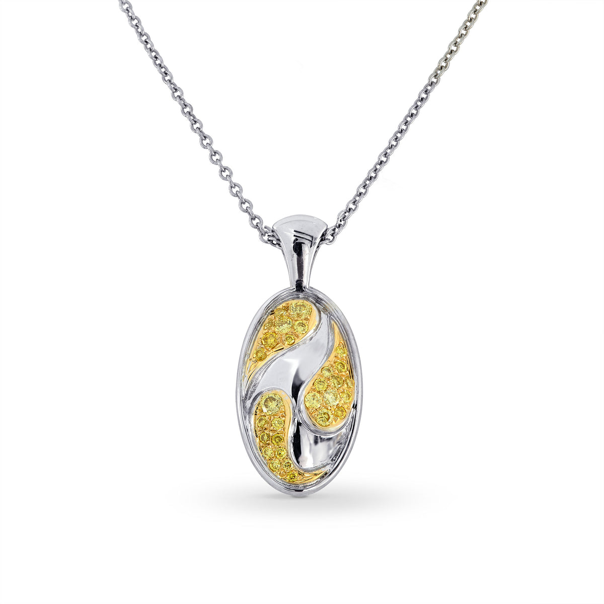 Destiny Fancy Intense Yellow Pave Pendant