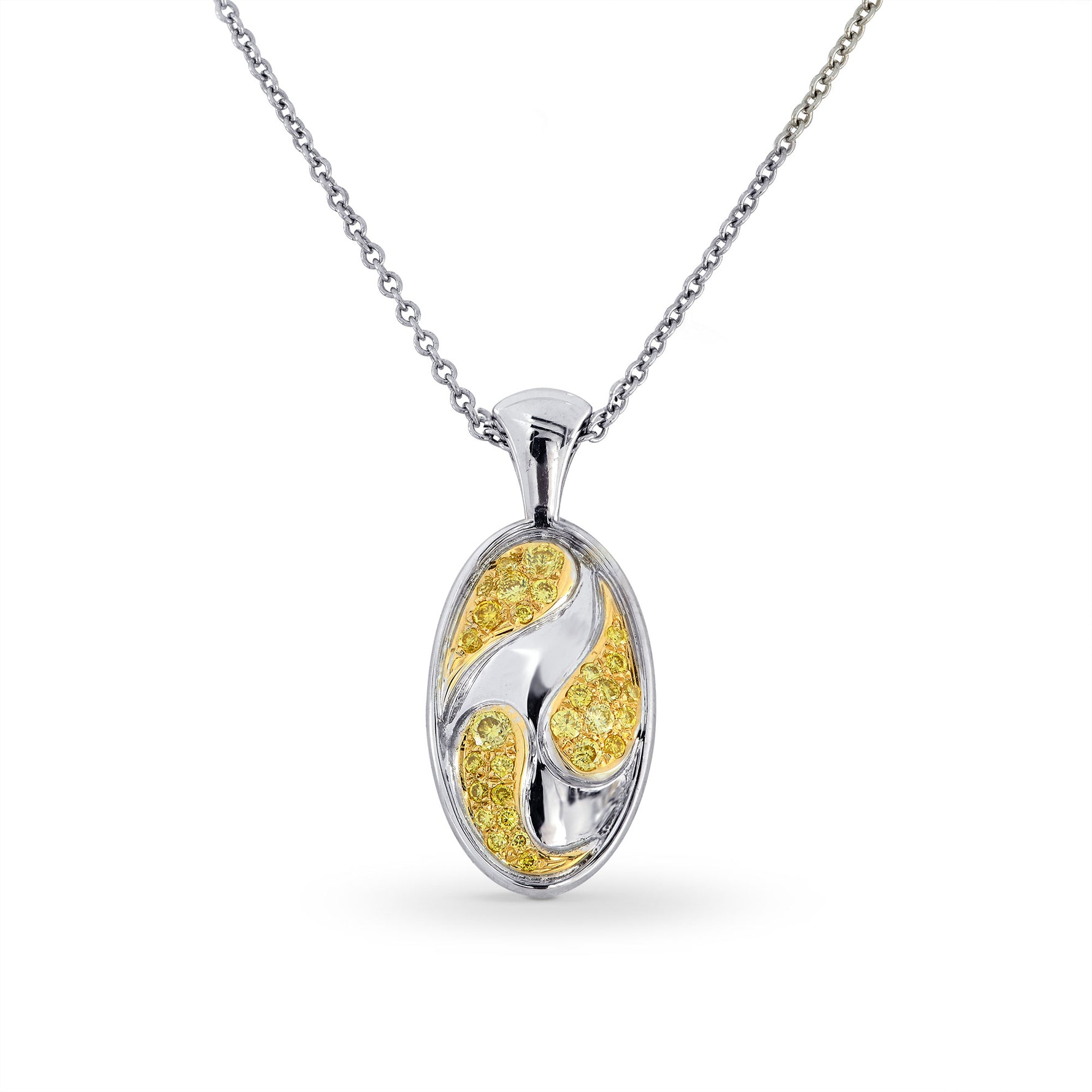 Destiny Fancy Intense Yellow Pave Pendant