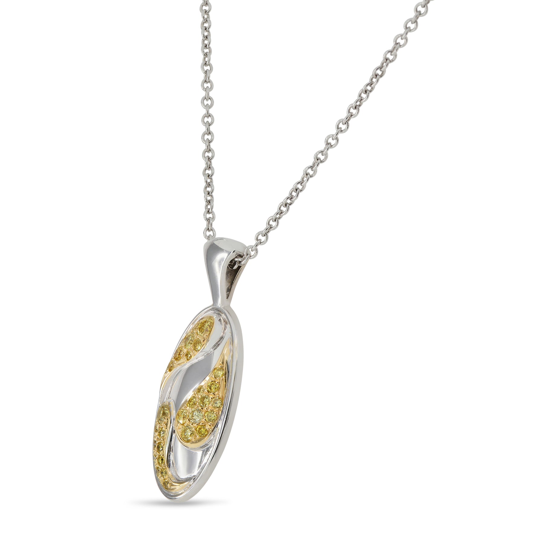 Destiny Fancy Intense Yellow Pave Pendant