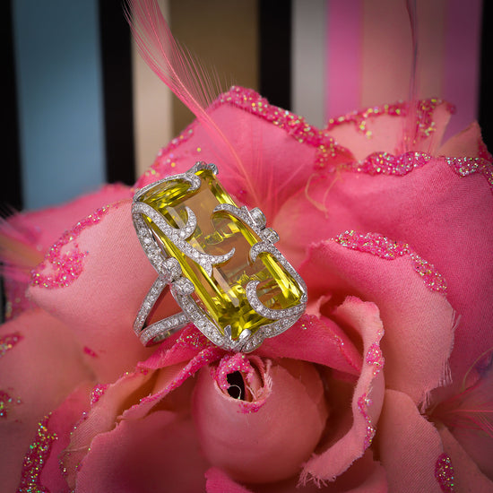 Extraordinaire  Belle Citron - Lemon Quartz Diamond Ring