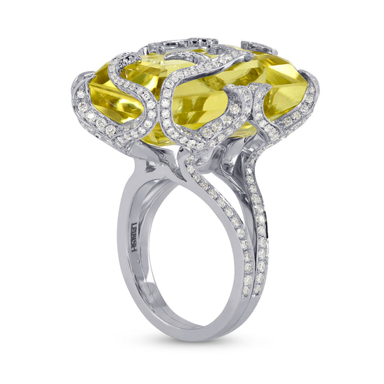 Extraordinaire  Belle Citron - Lemon Quartz Diamond Ring