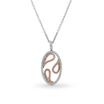 Destiny Fancy Pink and White Pave Pendant