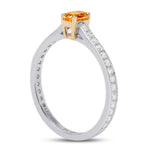 Fancy Vivid Orange Yellow Oval Diamond Ring