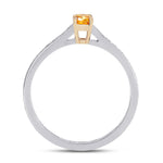 Fancy Vivid Orange Yellow Oval Diamond Ring