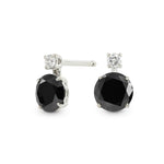 Natural Unheated  Fancy Black Diamond Earrings