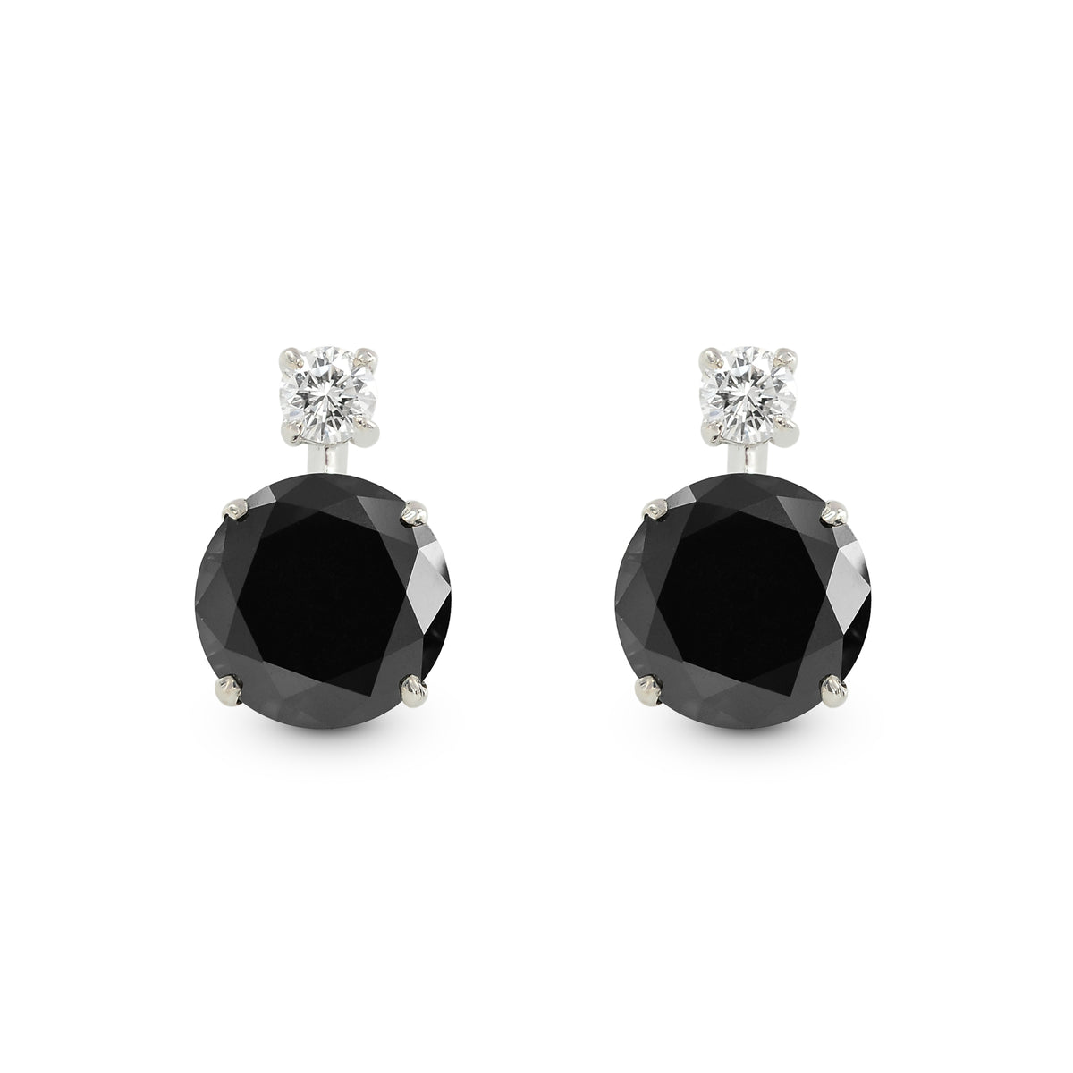 Natural Unheated  Fancy Black Diamond Earrings