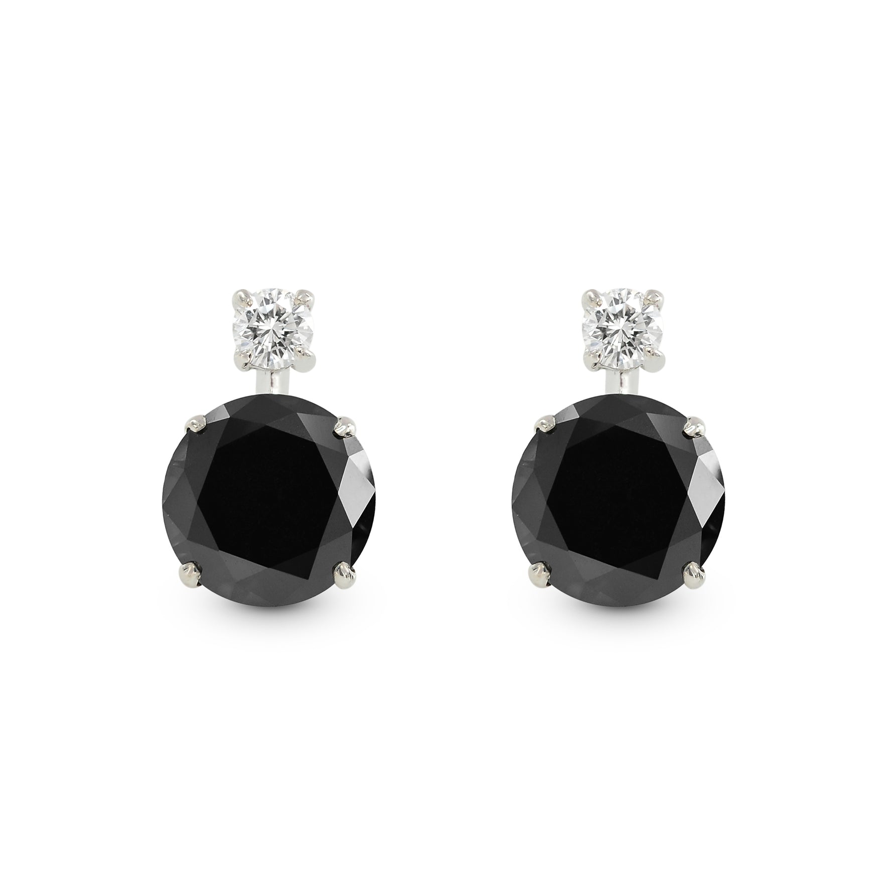 Natural Unheated  Fancy Black Diamond Earrings