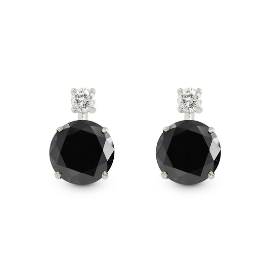 Natural Unheated  Fancy Black Diamond Earrings