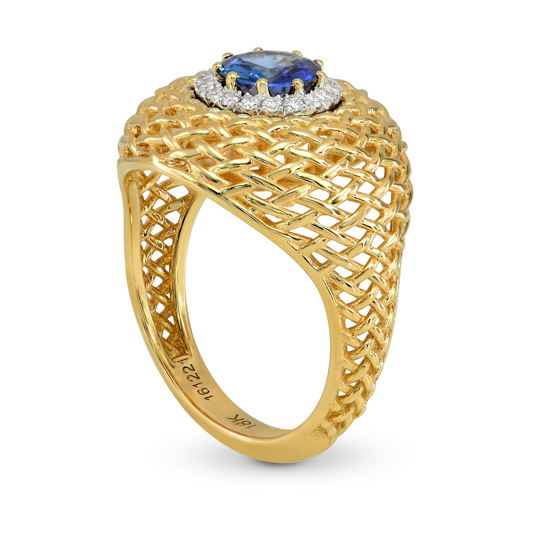 Sapphire & Diamond Designer Ring