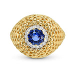 Sapphire & Diamond Designer Ring