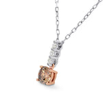 Fancy Deep Brown Round Diamond Pendant