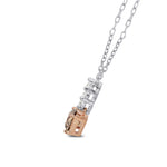 Fancy Deep Brown Round Diamond Pendant