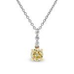 Fancy Yellow Round Diamond Pendant