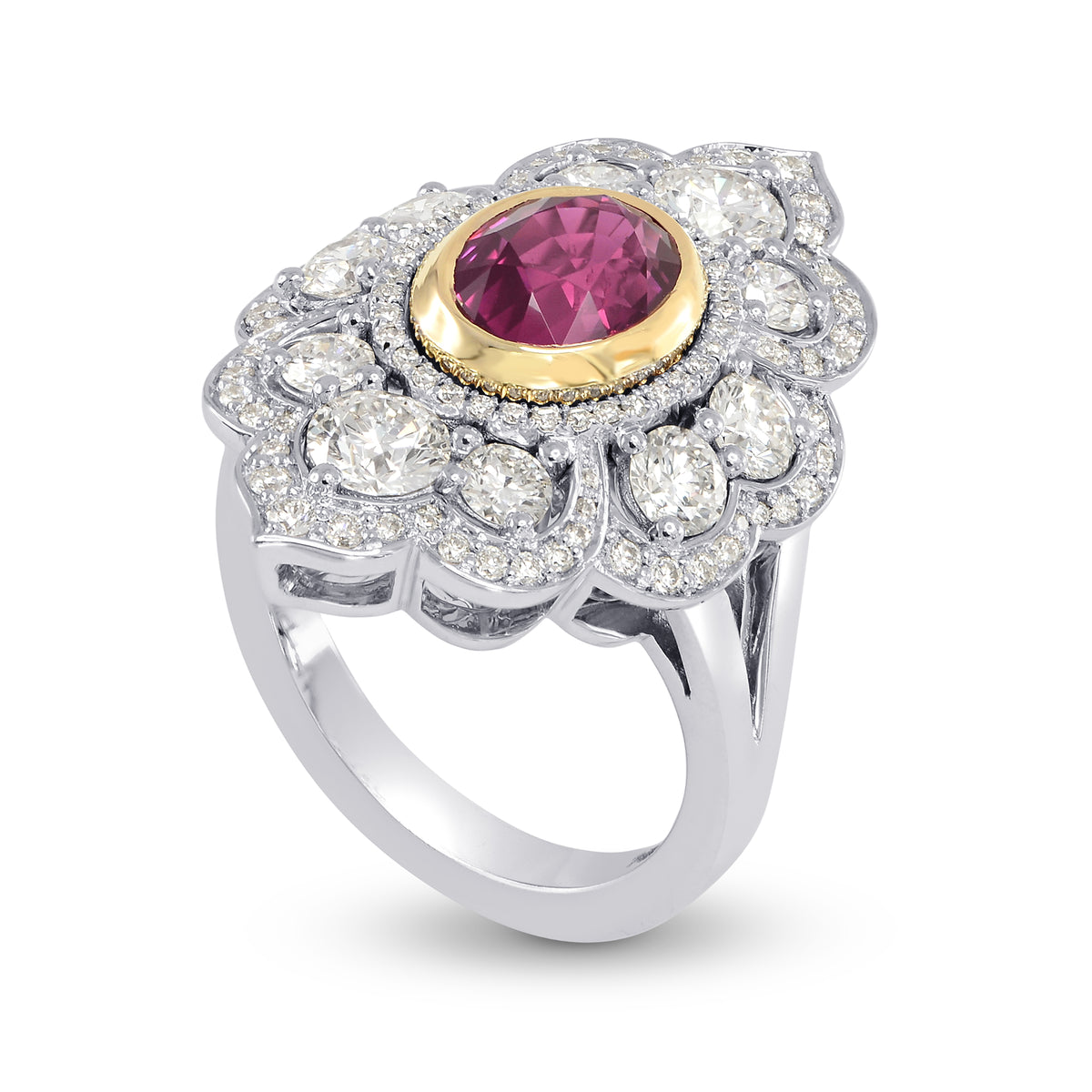 Ruby & Diamond Designer Couture Ring