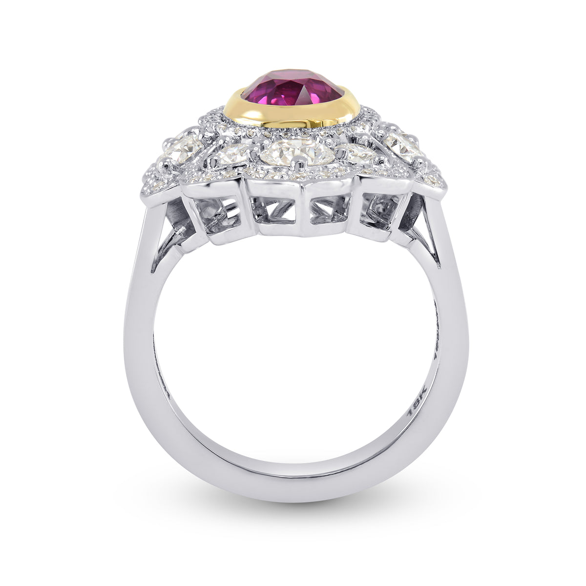Ruby & Diamond Designer Couture Ring