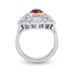 Ruby & Diamond Designer Couture Ring