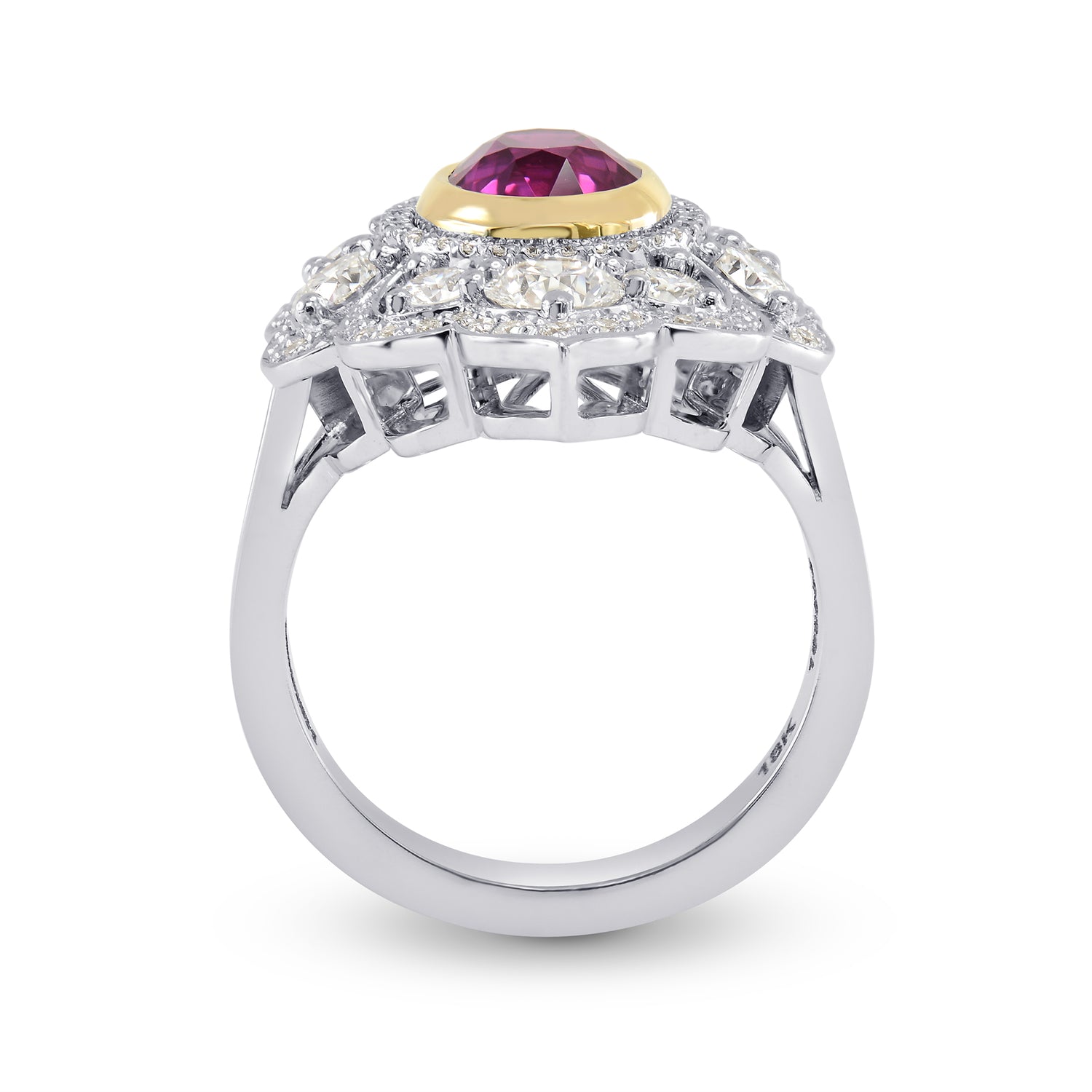 Ruby & Diamond Designer Couture Ring