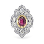 Ruby & Diamond Designer Couture Ring