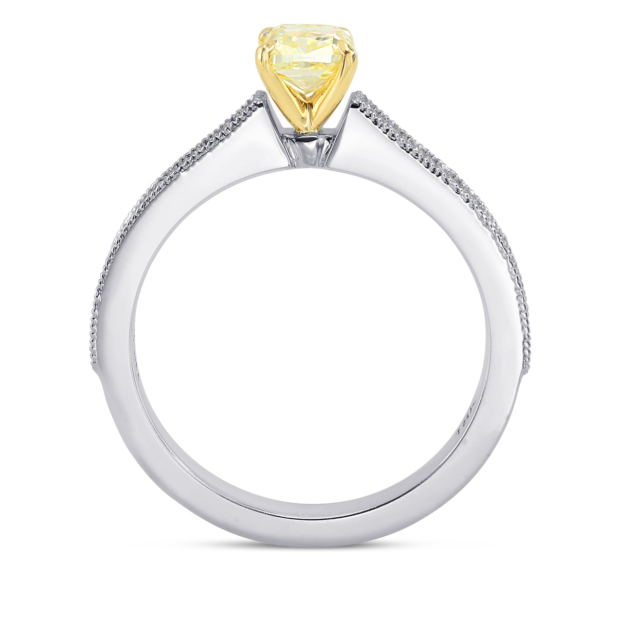 Fancy Yellow Cushion Diamond Ring